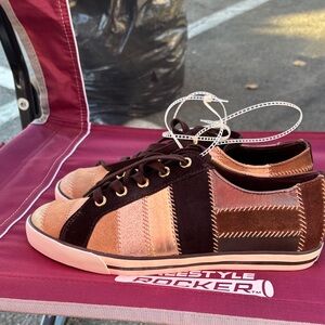 Coach Women's Sneakers in Brown and Pink